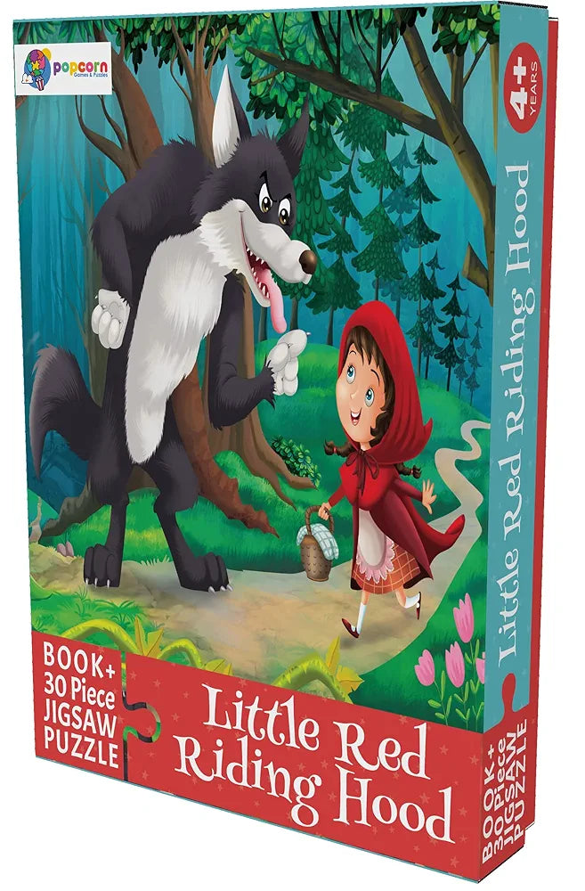 Little Red Ridding Hood - 30 Piece Jigsaw Puzzle with Free Reading Book