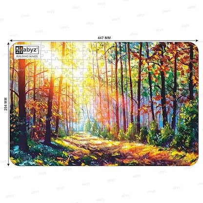 ABYZ Autumn Morning Wooden Puzzle Play and Learn Educational Wooden Jigsaw Puzzle 252 Pieces