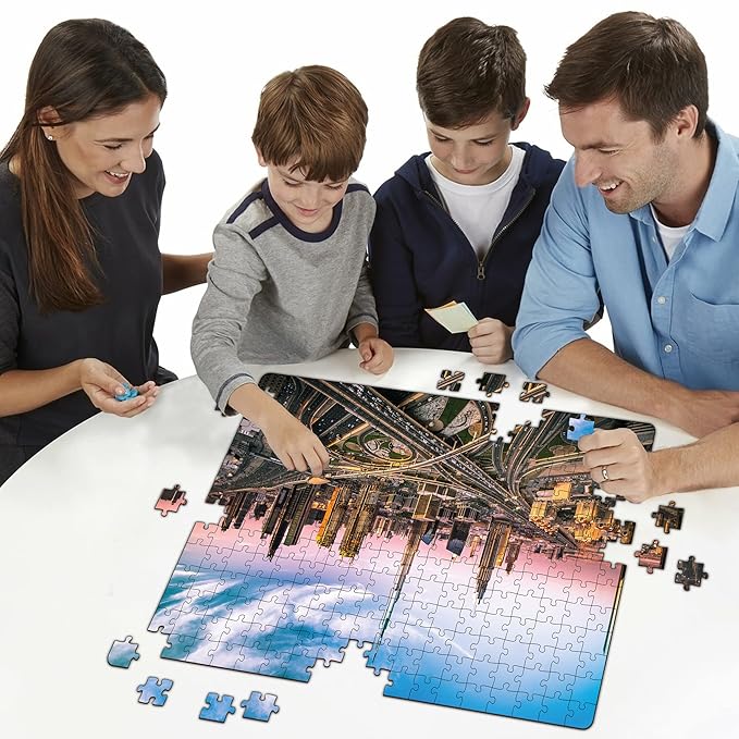 Mini Leaves 252 Piece Wooden Puzzle for Kids & Adults | Dubai Skyline Jigsaw Puzzle | Fun & Challenging Gift for Adults and Kids