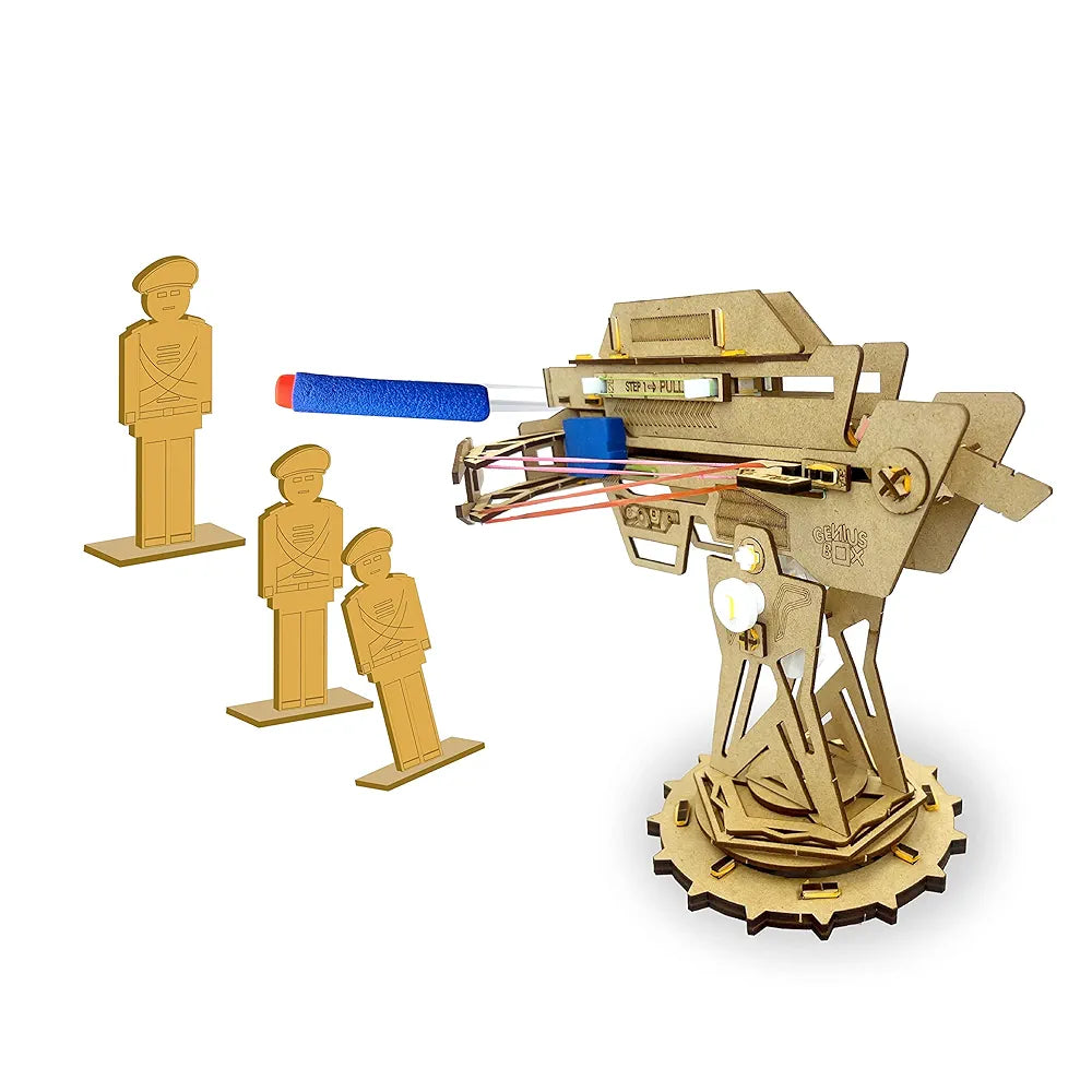 Genius Box - Play some Learning Ballista Launcher Diy Stem Educational Toy & Construction Based Fun Activity Game For Kids, Science Experiment Kit 8 To 14, Best Gift, Activity Kit For Kids