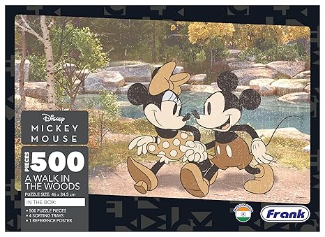 Frank Mickey Mouse A Walk in The Woods Jigsaw Puzzle (500 Pieces) Kids Focus and Memory - 13103