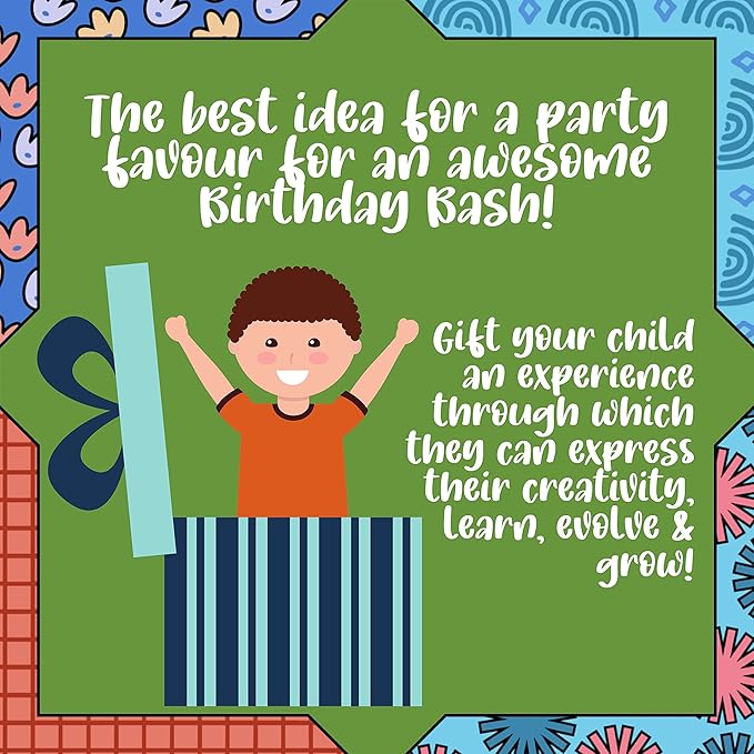 Kalakaram Diy Canvas Painting Kit Featuring a Wooden Frame Canvas Boards With Pre-printed Designs | Diy Painting Kit for Kids