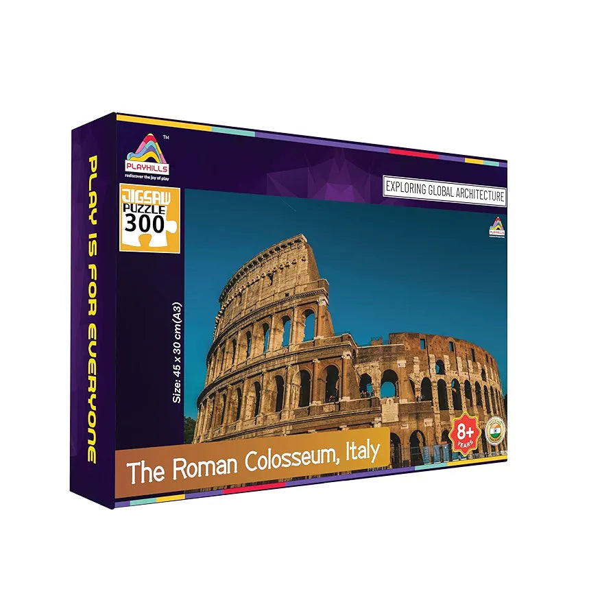 Playhills The Collosseum, Rome  Global Architecture Wooden Jigsaw Puzzle for Children and Adults 8+ Years| Focus, Mind Relaxation Puzzles Family and Activity Games