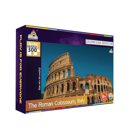 Playhills The Collosseum, Rome  Global Architecture Wooden Jigsaw Puzzle for Children and Adults 8+ Years| Focus, Mind Relaxation Puzzles Family and Activity Games