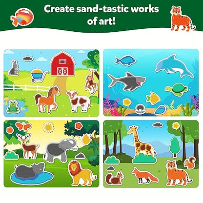 Skillmatics Art & Craft Activity Sand Tastic Art Animals Sand Art for Kids Craft Kits