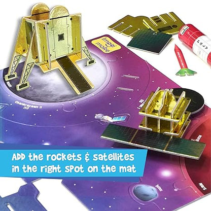 Imagimake Mapology Isro India'S Space Odyssey|Rocket & Satellite Model Making Toy Puzzle