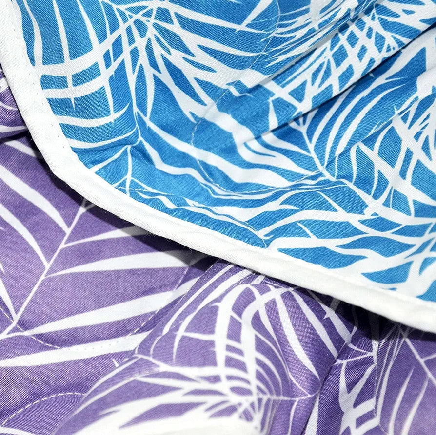 Divine Casa Microfiber 150 GSM Reversible Double Bed Comforter Ultra Soft & Lightweight Blanket Colour Aquarius Purple