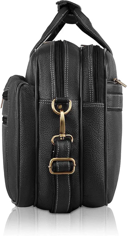 WildHorn Leather Briefcase for Men I Computer Bag Laptop Bag I Business Travel Messenger Bag For Men l Large 16 Inch,For Daily Use