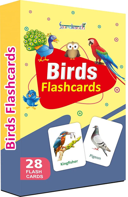 Gurukanth® Premium Birds Flash Cards for Kids Early Learning | Easy & Fun Way of Learning 1 Year to 6 Years Babies Smart Toys