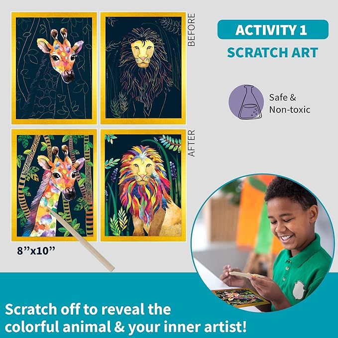 Chalk and Chuckles Paper Beyoutiful Me Art and Craft Kit Ages 8-14, Scratch Art | Multiple Activities in a Box