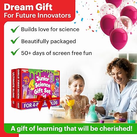 Einstein Box Junior Science Gift Set for Girls Birthday Gift 2-in-1 Set of Learning & Education Kit