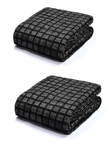 Saral Home Soft Polyester Blend Viscose Chenille Geometric Covers Grey