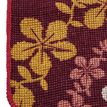 Saral Home Zinta Floral Soft Cotton Durable & Washable Multipurpose Runner Colour Maroon