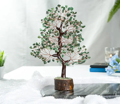 Bezavo Green Aventurine Crystal Tree Feng Shui Copper Wire