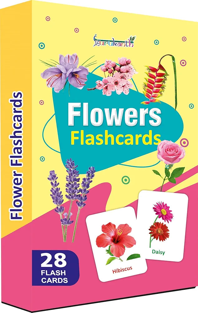 Gurukanth® Premium Flowers Flash Cards for Kids Early Learning | Easy & Fun Way of Learning 1 Year to 6 Years Babies Smart Toys