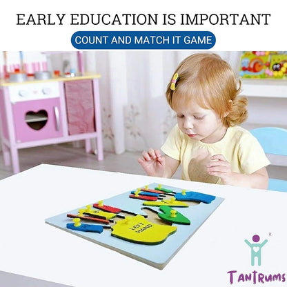 Tantrums Preschool Wooden Educational Puzzle for Kids Learning Helpful in Developing Hand Eye Concentration and Motor Skills with Self-Correcting Match 