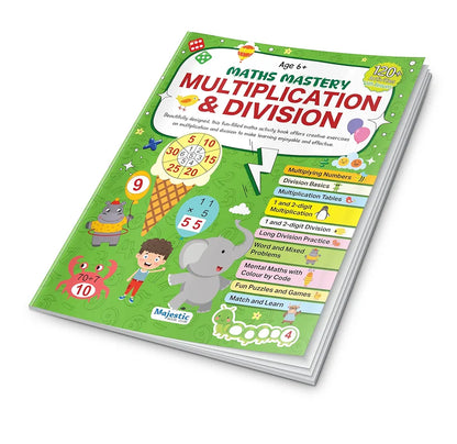 Multiplication and Division Maths Activity Book for Kids Ages 6+ | 120+ Engaging Activities with Answer Key | The Book Tree Books