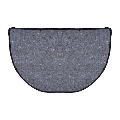 Kuber Industries Door Mat D Shape Fur Doormat Microfiber Golden & Brown