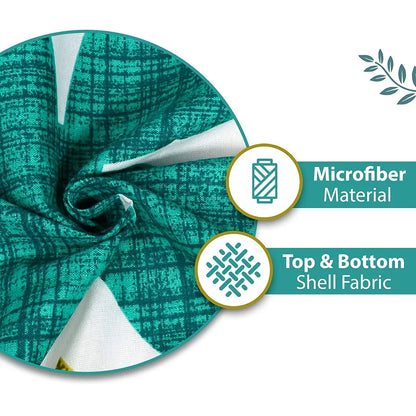 Divine Casa 120 GSM Microfiber Double Dohar Soft & Lightweight Throw Blanket Diamond Accents Pattern Colour Turquoise Green