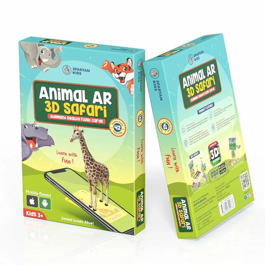 Spartan Kids 42 Animal Flash Cards | Augmented Reality Based Flash Cards for Kids