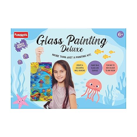 Funskool Handycrafts Glass Painting Deluxe Arts and Crafts Kit Create a Colourful Wall Hanging