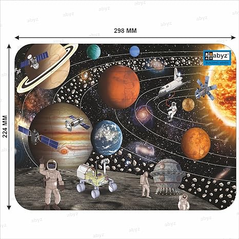 ABYZ Wooden Jigsaw Puzzles for Kids SpaceJigsaw Puzzle for Kids of Age 4-6 Years 36 Pcs Puzzle
