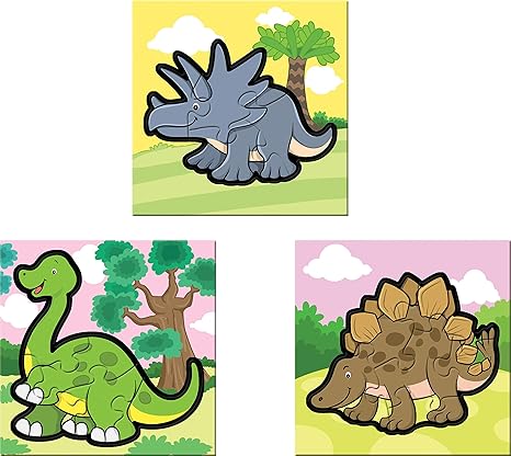 Frank Dinosaurs A Set of 3 Jigsaw Puzzle for Kids Above Educational for Focus and Memory - 10217
