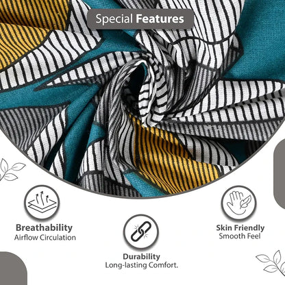 Divine Casa 144 TC 100% Cotton Bedsheet for Double Bed with 2 Pillow Cover Colour Rustic Brown