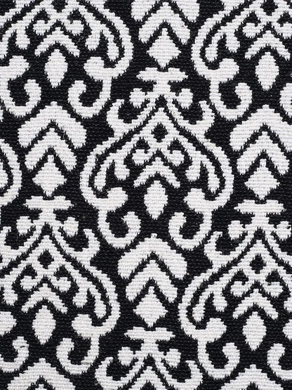 Saral Home Fleur Designer Soft Cotton Durable & Washable Multipurpose Runner Colour Balck