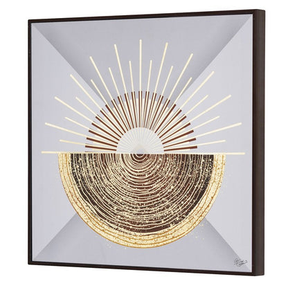 Golden Embossed Wall Painting For Home Decoration , Paintings for Living Room , Modern Art Wall Pinting, For Home Decor (12X12 INCH)