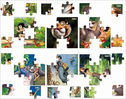Wooden Jigsaw Puzzle - Jungle Book Mowgli & Friends