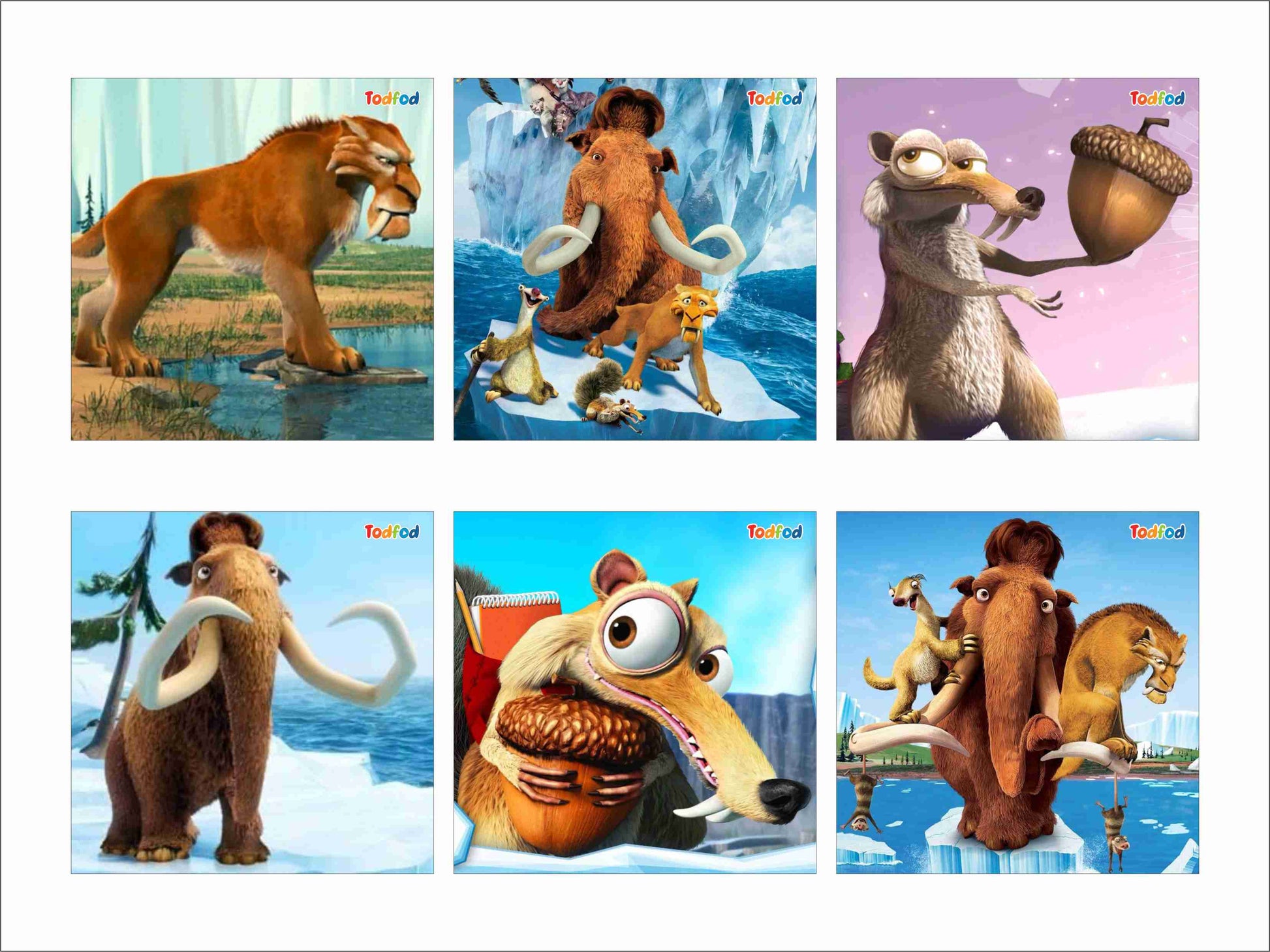 Wooden Jigsaw Puzzles - Ice Age & Friends Anime Cartoon Characters
