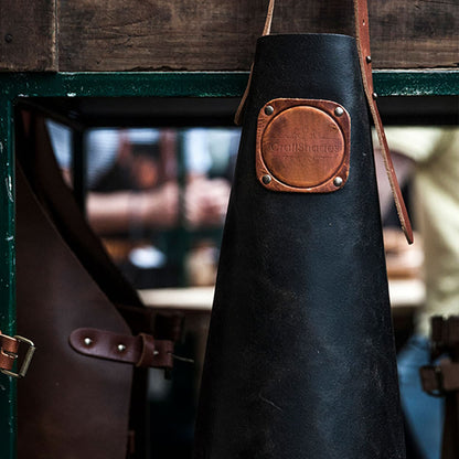 CraftShades leather Apron for Men Black Colour