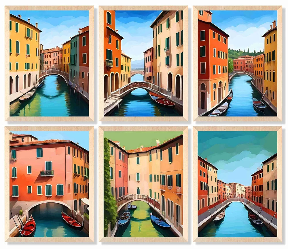 Livin'luxe Paintings City Views Home Decor Wall Paintings With Frame Painting B - 450K6