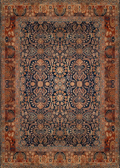 ishro home Feet 3D Jet Multi Printed Carpet Rug Runne Colour Rustique Night 3 x 5 Feet