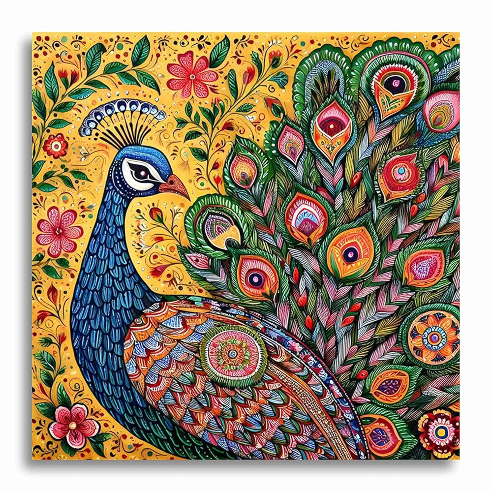 Livin'luxe Paintings Peacock Modern Art Canvas Home Decor Wall Paintings With Frame Painting CR-304