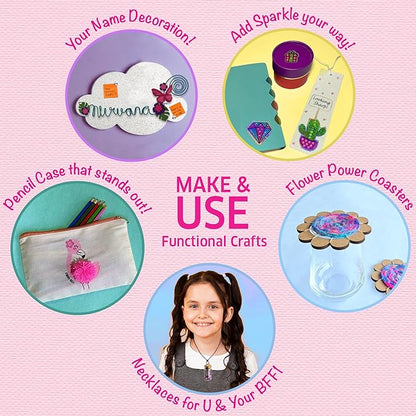 Chalk and Chuckles 7 Days of Art and Craft Kit for Kids Age 8-12 | 30 Diy Activities - Diamond Art