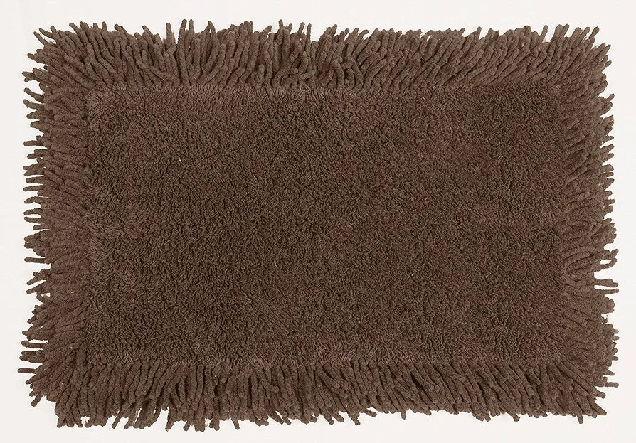 Saral Home Cotton Brown Shaggy Mat