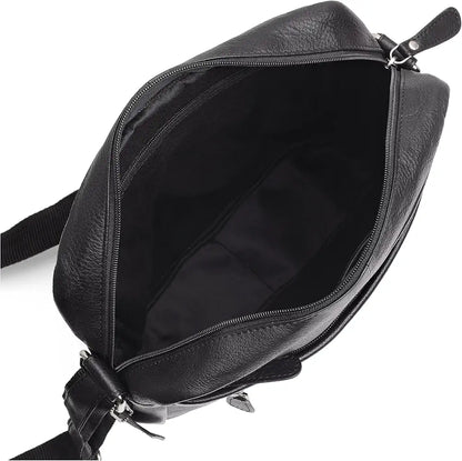 WildHorn Urban Edge Leather Sling Messenger Bag for Men I Dimension: L- 11 inch H- 12.5 inch W- 2.5 inch