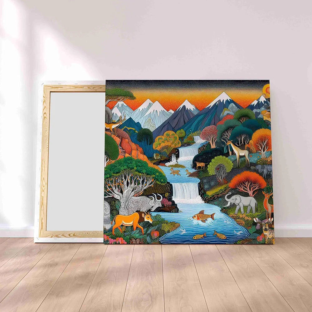 Livin'luxe Paintings Jungle Modern Art Canvas Home Decor Wall Paintings With Frame Painting CR-303