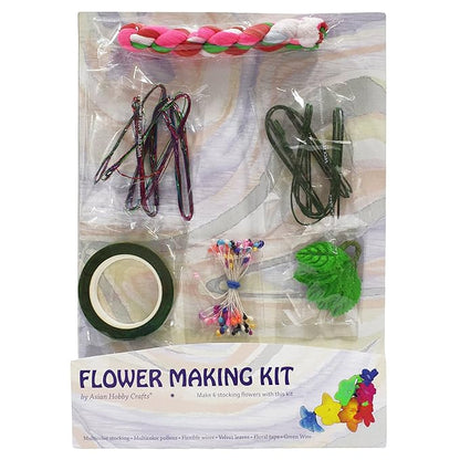 Asian Hobby Crafts Stocking Flower Making Kit | Small