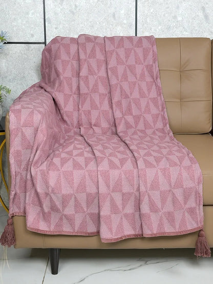 Saral Home Soft Meri Sofa Throw Colour Rust