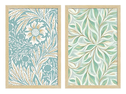 ArtX Paper Floral Art Paintings with Frame Flowers - 07 Set of 2