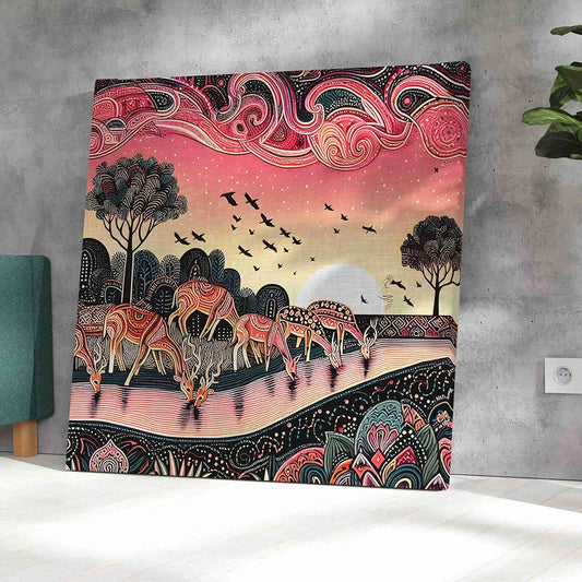 Livin'luxe Paintings Jungle Modern Art Canvas Home Decor Wall Paintings With Frame Painting