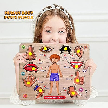 Highroof Body Part Puzzle Kids Wooden Toys For Kids 3 + Jigsaw Puzzles For Adults Baby Learning Toys