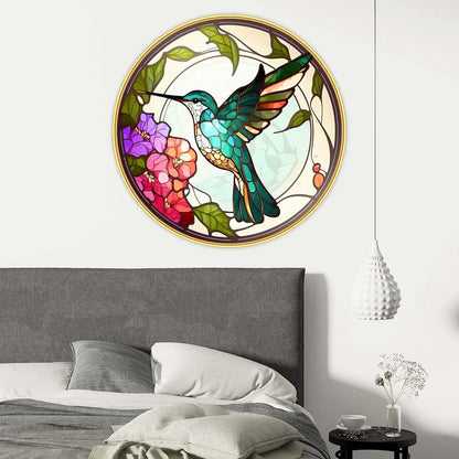 Livin'luxe Paintings Loving Couple Bird Modern Art Premium Sparkle Lamination Golden GR-26