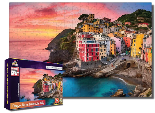 Playhills Beautiful Landscape Cinque Terre, Italy 252pcs Jigsaw Puzzle for Kids and Adults | Focus and Mind Relaxation Puzzles - Ideal Gift for Children