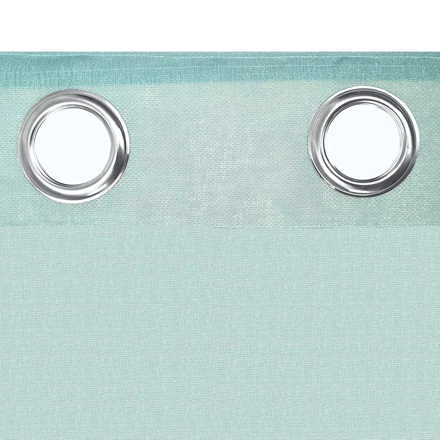 Divine Casa 5 Feet Sheer Window Curtain Elegant Eggshell  Colour Blue Transparent Polyester Panel with Eyelets Lightweight & Airy Single Curtain (Pack of 1)