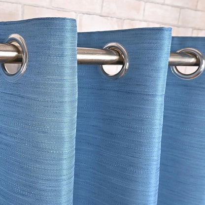 Divine Casa Luxurious 7 Feet Blackout Curtain for Doors Room Darkening Thermal Insulated & Noise Reducing Premium Opaque Polyester Colour Steelblue (Pack of 1)
