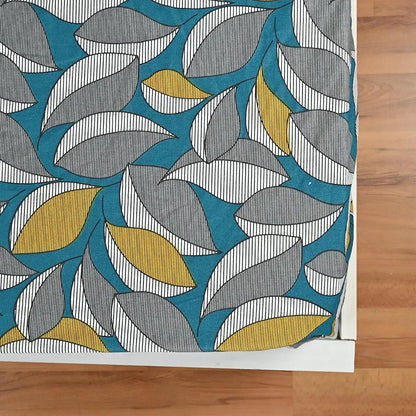 Divine Casa Floret 100% Cotton King Fitted Bedsheet 144 TC Deep Pocket Design Soft & Breathable Fabric Colour Woody Petals